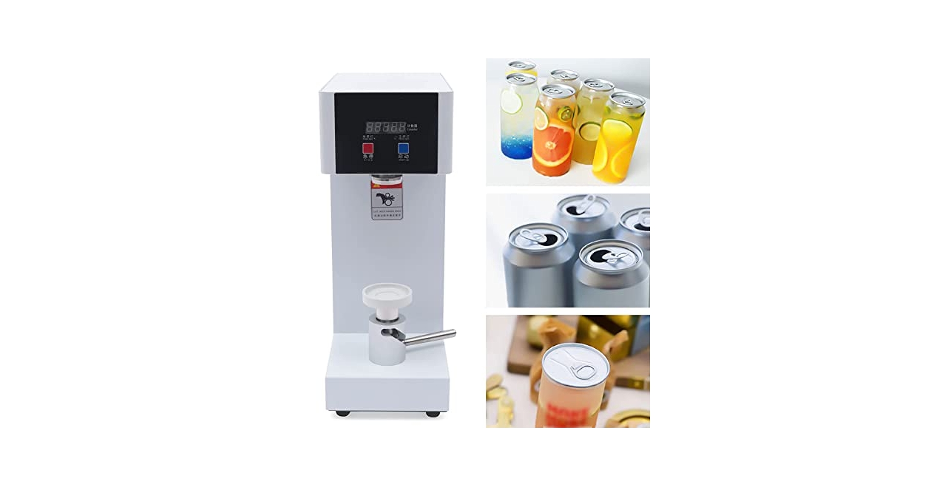 電動缶シーラー 液晶パネルとカウンター付き 180W缶シーラー